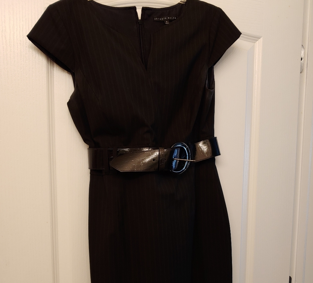 Antonio Melani size 8 slim fit black dress